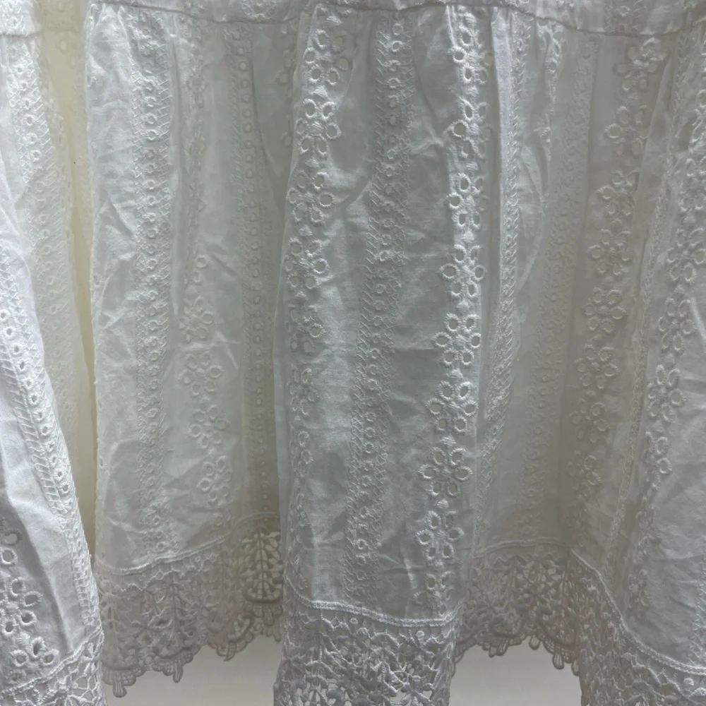 Lane Bryant Elegant White Lace A-Line‎ Skirt